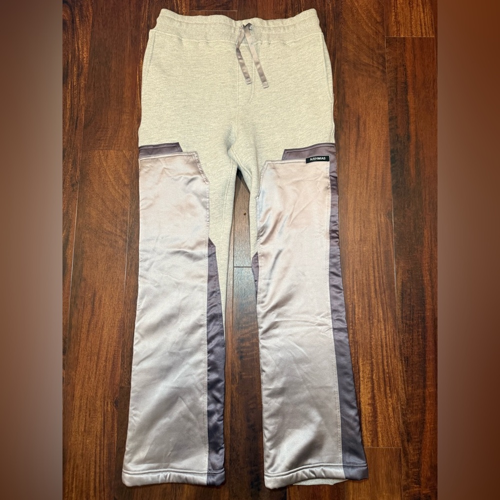 Nahmias SAMPLE Silk Straight Leg Cotton Sweatpant Pants Medium 30-32 Made In USA